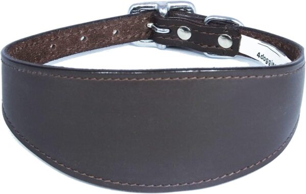 Italian Greyhound Leather Collar Suede Padded Backing - Image 6